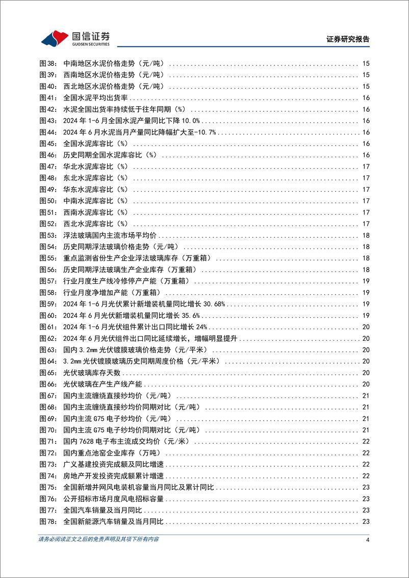 《非金属建材行业2024年8月投资策略：低估值低持仓，关注政策落地和淡旺季逐步切换-240813-国信证券-29页》 - 第4页预览图