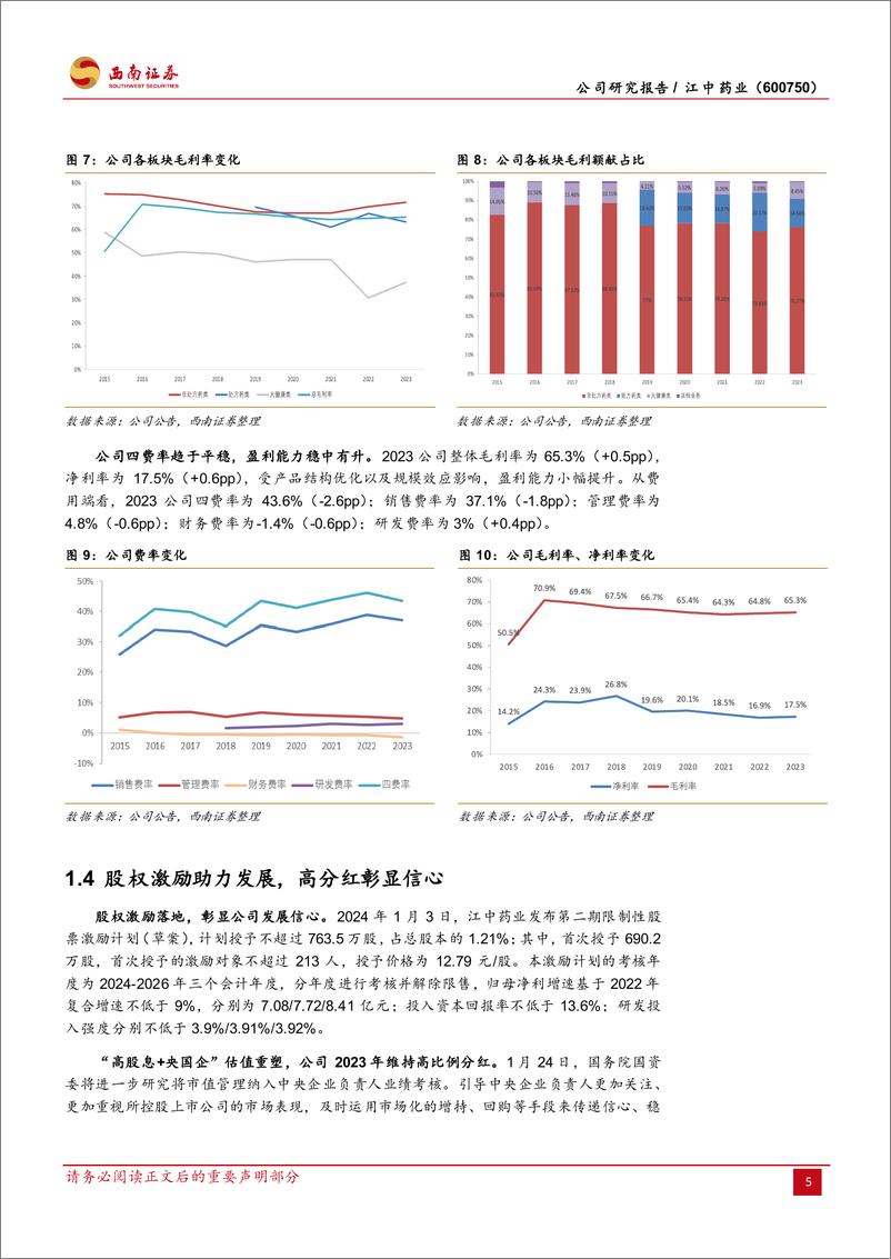 《江中药业-600750.SH-胃肠品类领导者，“高股息＋央企”价值重塑-20240410-西南证券-24页》 - 第8页预览图