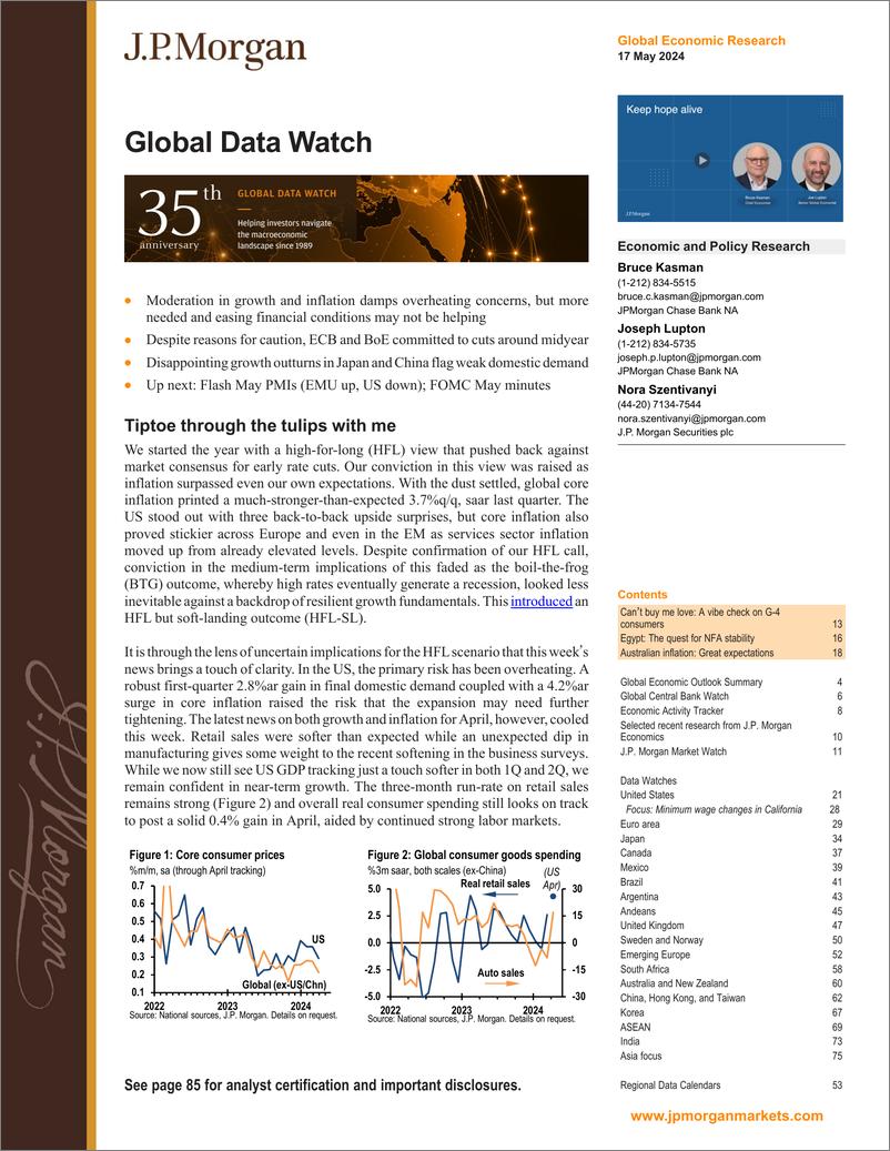 《JPMorgan Econ  FI-Global Data Watch Tiptoe through the tulips with me-108279385》 - 第1页预览图