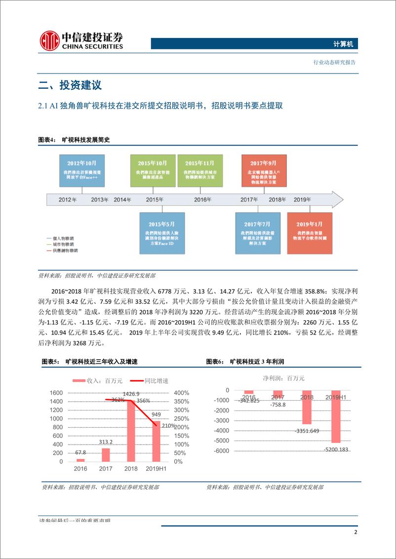 《计算机行业：旷视科技向港交所提交招股书，用友全球企业服务大会顺利召开-20190826-中信建投-20页》 - 第4页预览图