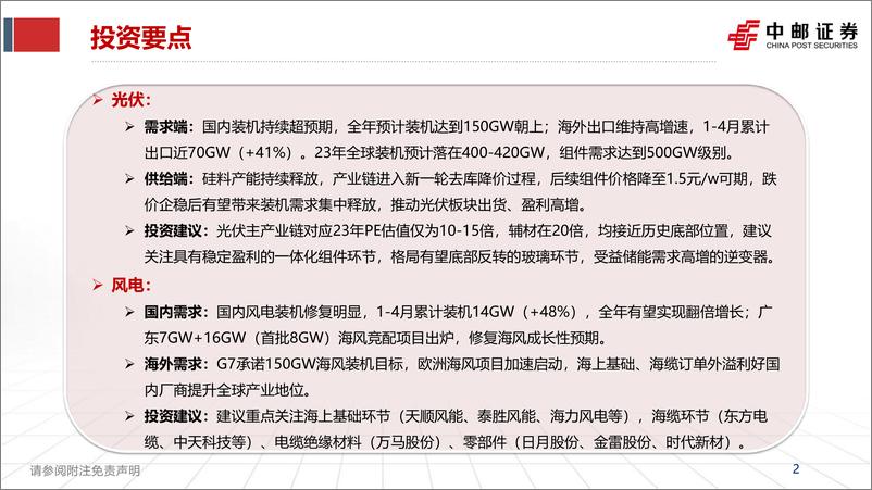 《新能源行业2023年中期投资策略：风光装机需求持续释放，锂电加速出清见底在即-20230606-中邮证券-44页》 - 第3页预览图