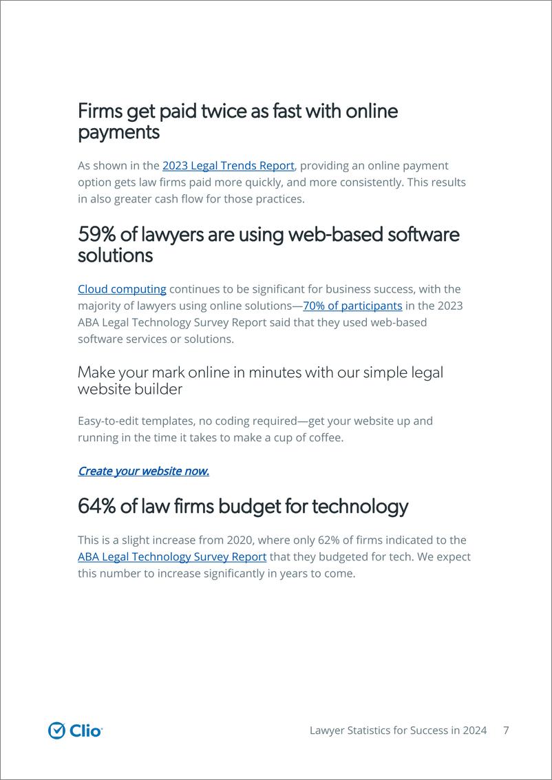 《Clio：2024年成功律师统计数字（英文版）》 - 第7页预览图