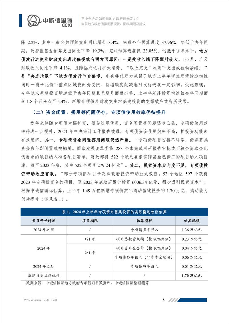 《当前地方政府债券发展现状、面临问题及建议——三中全会后如何看地方政府债券发力？-19页》 - 第8页预览图