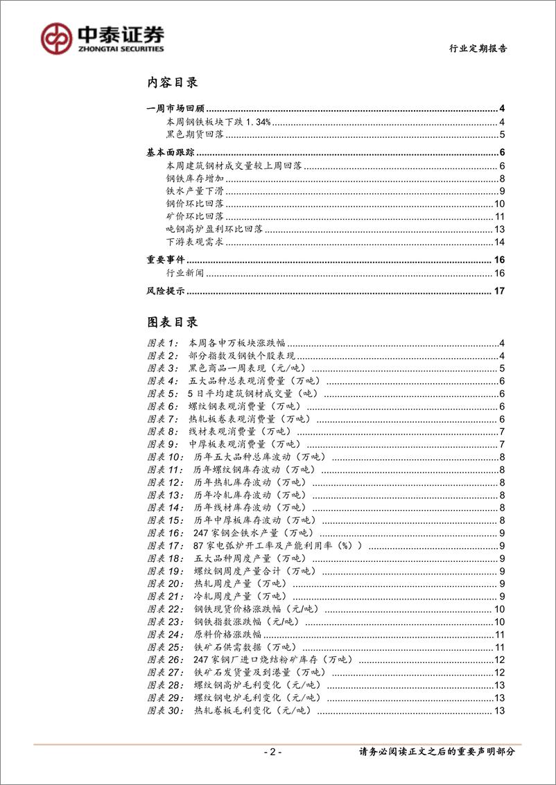 《钢铁行业：铁矿库存持续累积，原料补库临近尾声-250113-中泰证券-18页》 - 第2页预览图