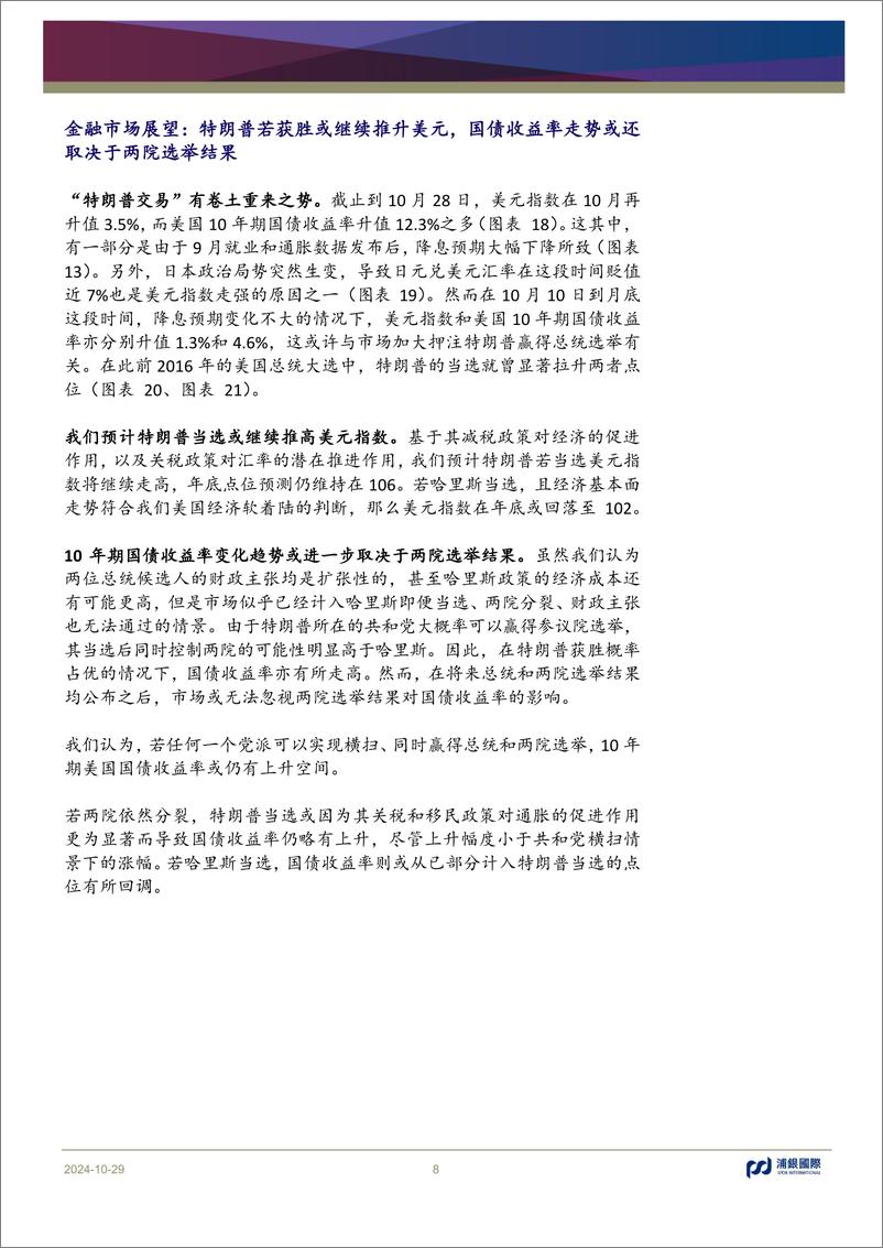 《月度美国宏观洞察：大选结果揭晓在即，将如何影响美国经济和金融市场？-241029-浦银国际-12页》 - 第8页预览图