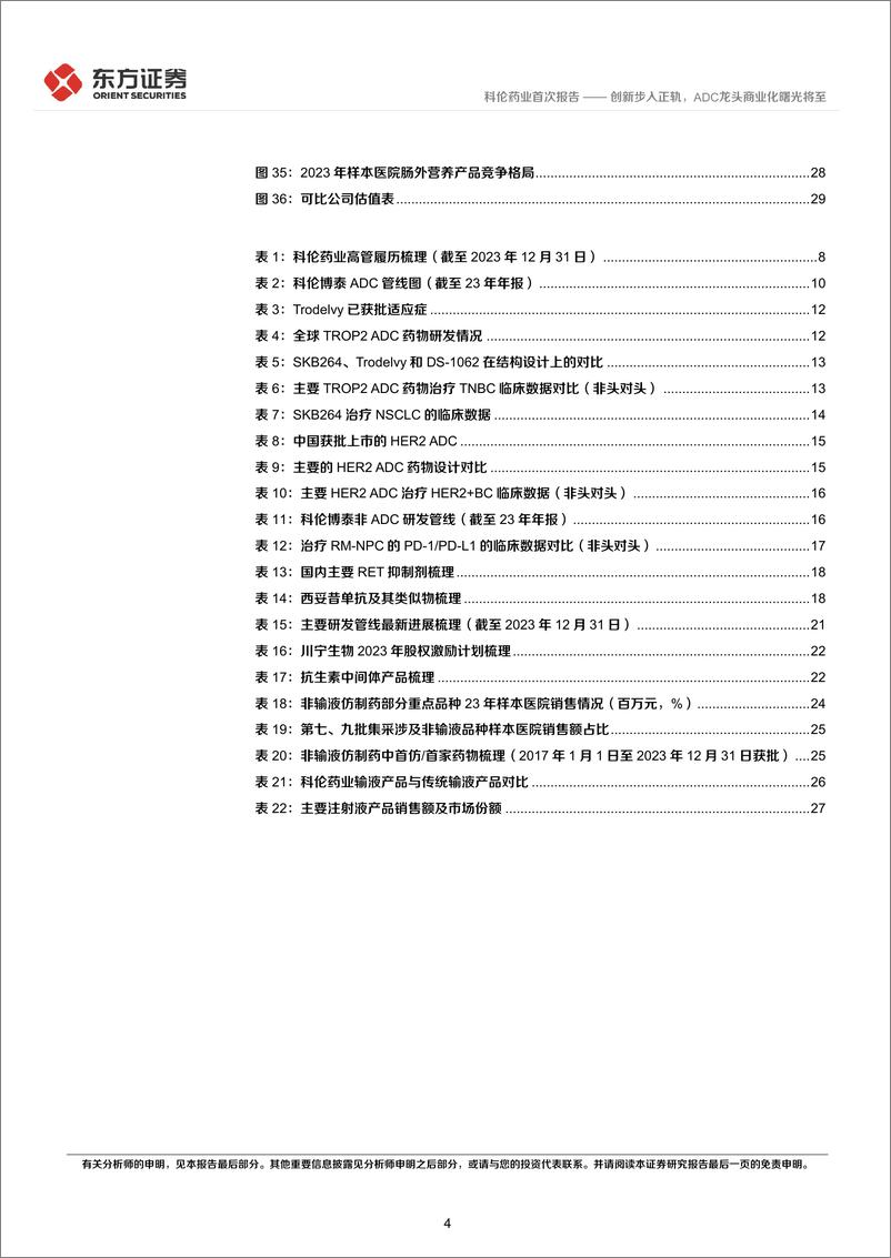 《东方证券-科伦药业-002422-科伦药业首次覆盖报告：创新步入正轨，ADC龙头商业化曙光将至》 - 第4页预览图