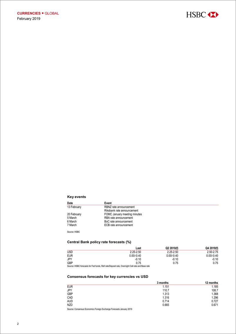 《汇丰银行-全球-宏观策略-汇丰外汇策略：全球通货展望-2019.2-50页》 - 第4页预览图