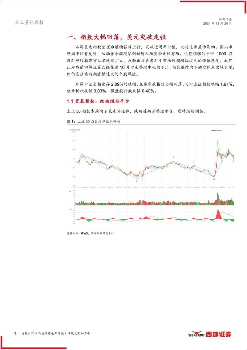 《技术分析洞察：指数大幅回落，美元突破走强-241124-西部证券-23页》 - 第3页预览图