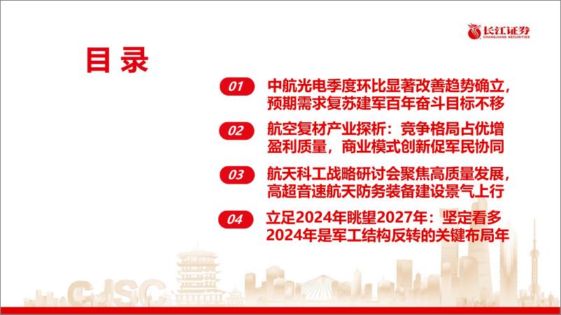 《激浊扬清，周观军工行业第83期：航空产业系统推进，航天领域深化改革-240908-长江证券-49页》 - 第3页预览图