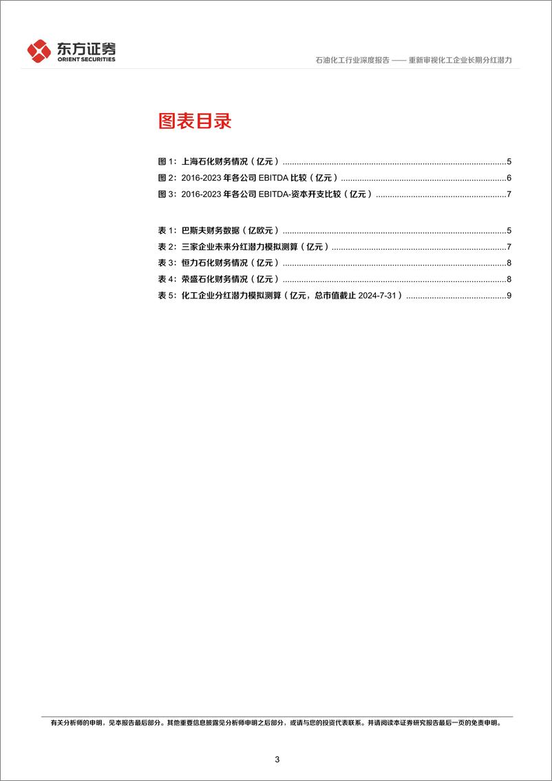 《石油化工行业：重新审视化工企业长期分红潜力-240805-东方证券-13页》 - 第3页预览图