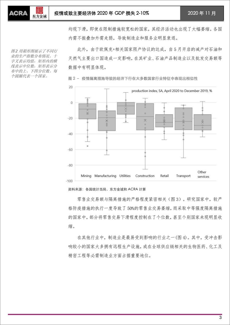 《基于不同行业复苏判断下的经济展望：疫情或致主要经济体2020年GDP损失2~10%-20201130-东方金诚-18页》 - 第3页预览图