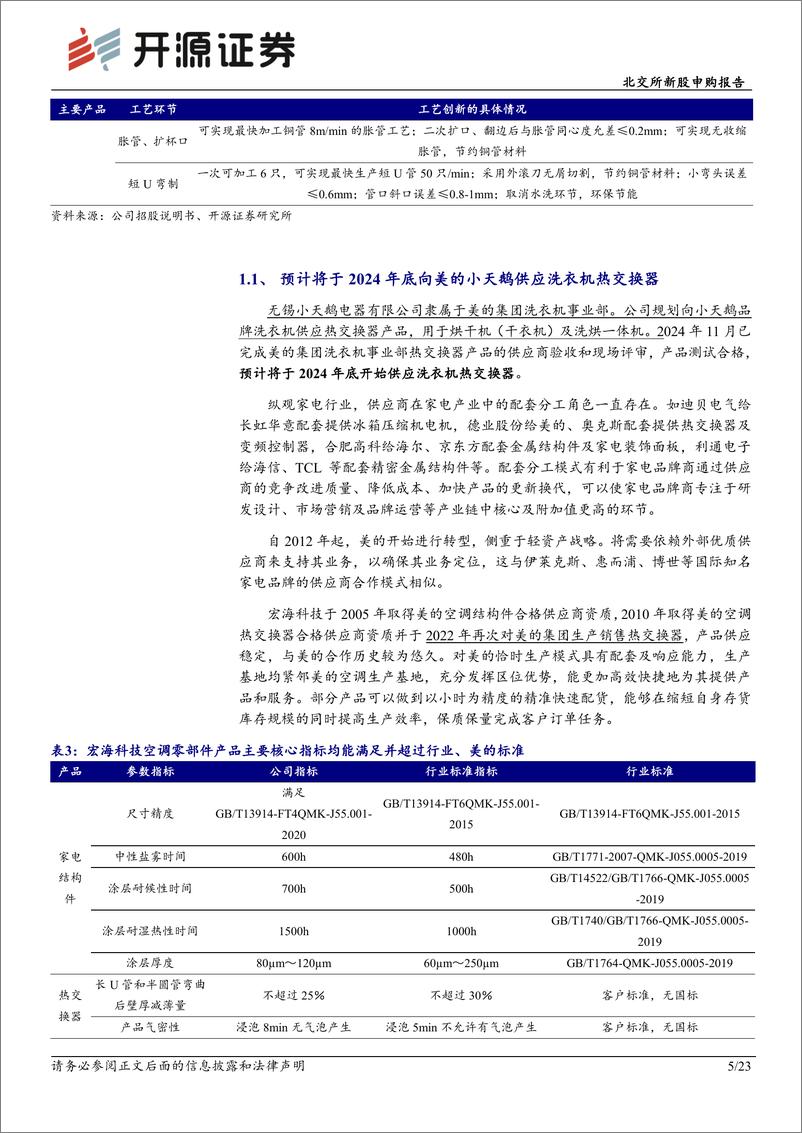 《宏海科技(920108)北交所新股申购报告：智能空调结构件“单项冠军”，热交换器与数控钣金新增长-250116-开源证券-23页》 - 第5页预览图