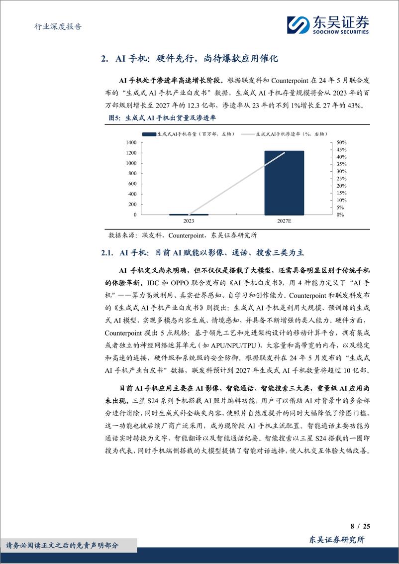 《东吴证券-AI终端行业深度：AI应用落地可期，终端有望迎全面升级》 - 第8页预览图