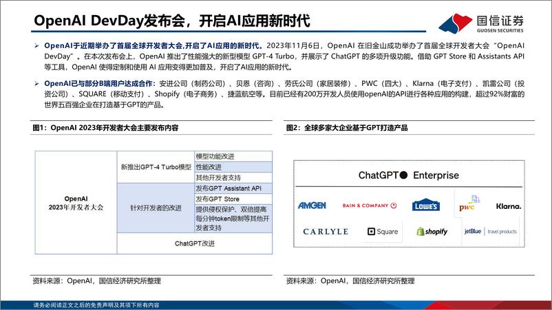 《2023-11-16-信息技术-人工智能行业专题：OpenAI发布会解读：GPTs带来AI应用全面爆发-国信证券》 - 第4页预览图