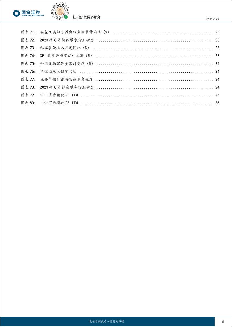 《主要消费产业行业月报：消费景气跟踪23M8，政策逐步见效，保持长期定力-20230921-国金证券-27页》 - 第6页预览图