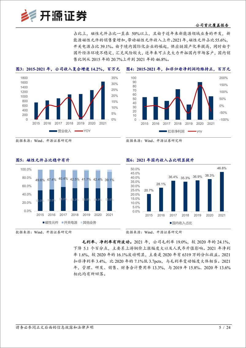 《可立克-002782-公司首次覆盖报告：全球知名的磁性元件供应商，新能源助力腾飞》 - 第5页预览图