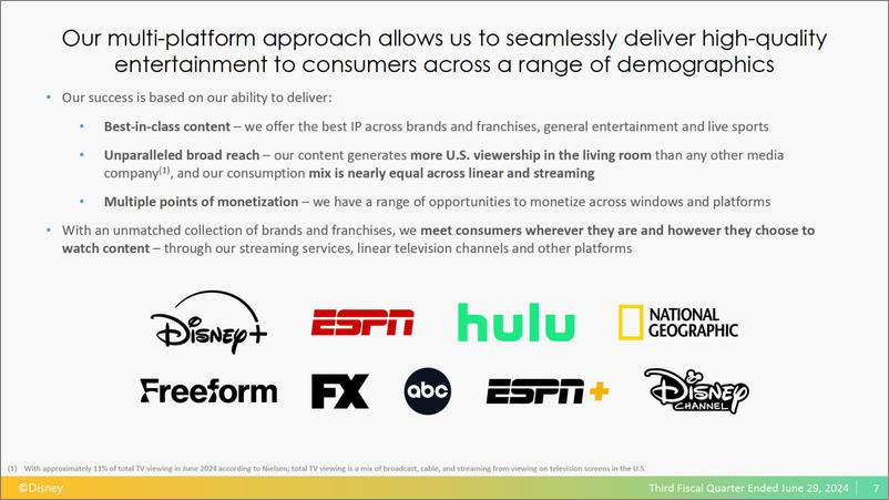 《华特迪士尼公司2024财年第三季度业绩报告_英_》 - 第8页预览图
