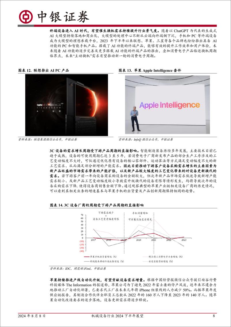 《机械设备行业2024下半年展望：下游需求阶段性承压，关注出海、新技术等结构性机会-240808-中银证券-19页》 - 第8页预览图