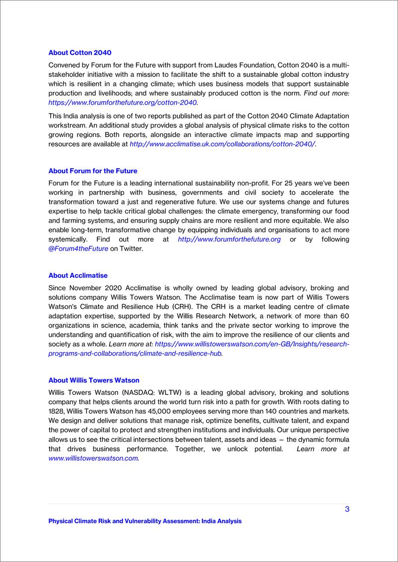 《WTW-印度棉花价值链的自然气候风险和脆弱性评估（英）-145页》 - 第4页预览图