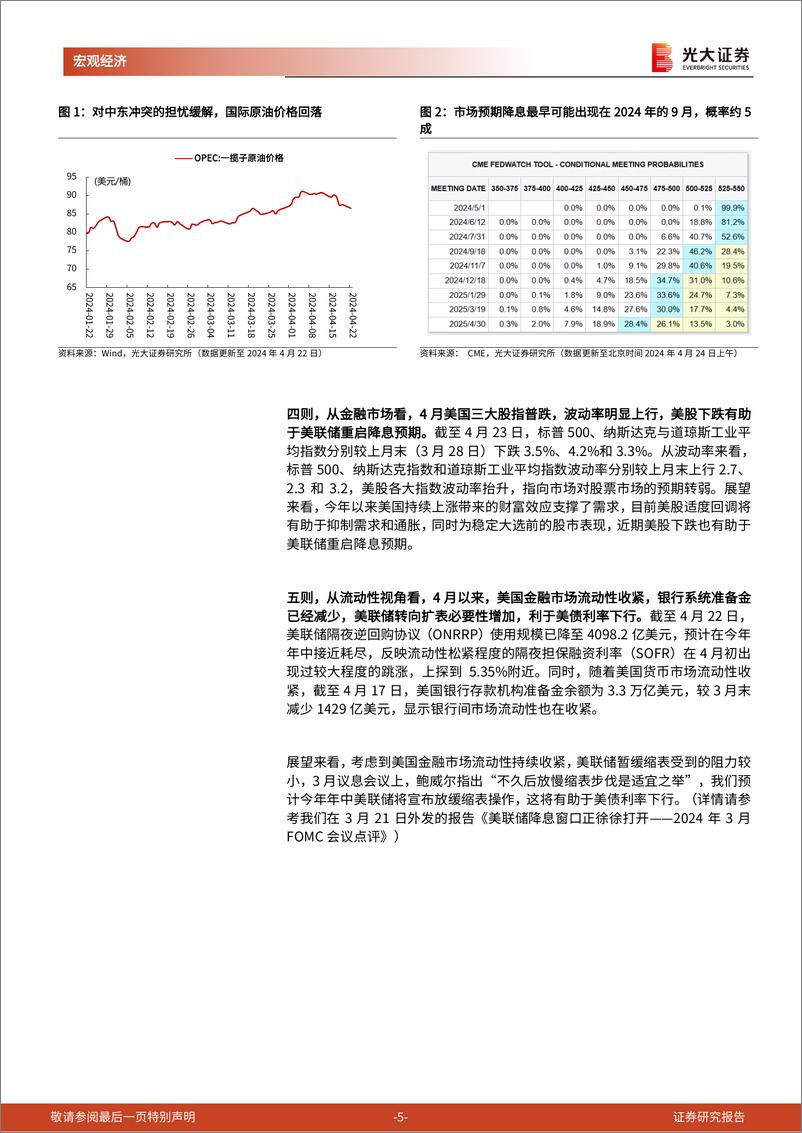 《2024年4月美国流动性观察：美债利率已进入顶部区间-240424-光大证券-12页》 - 第5页预览图