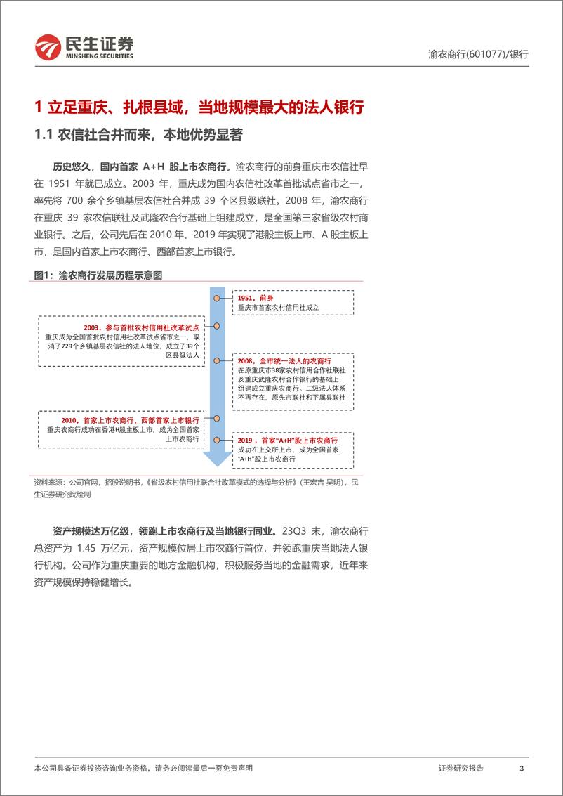 《深度报告-20240325-民生证券-渝农商行-601077.SH-深度报不良出区域赋股息丰341mb》 - 第3页预览图