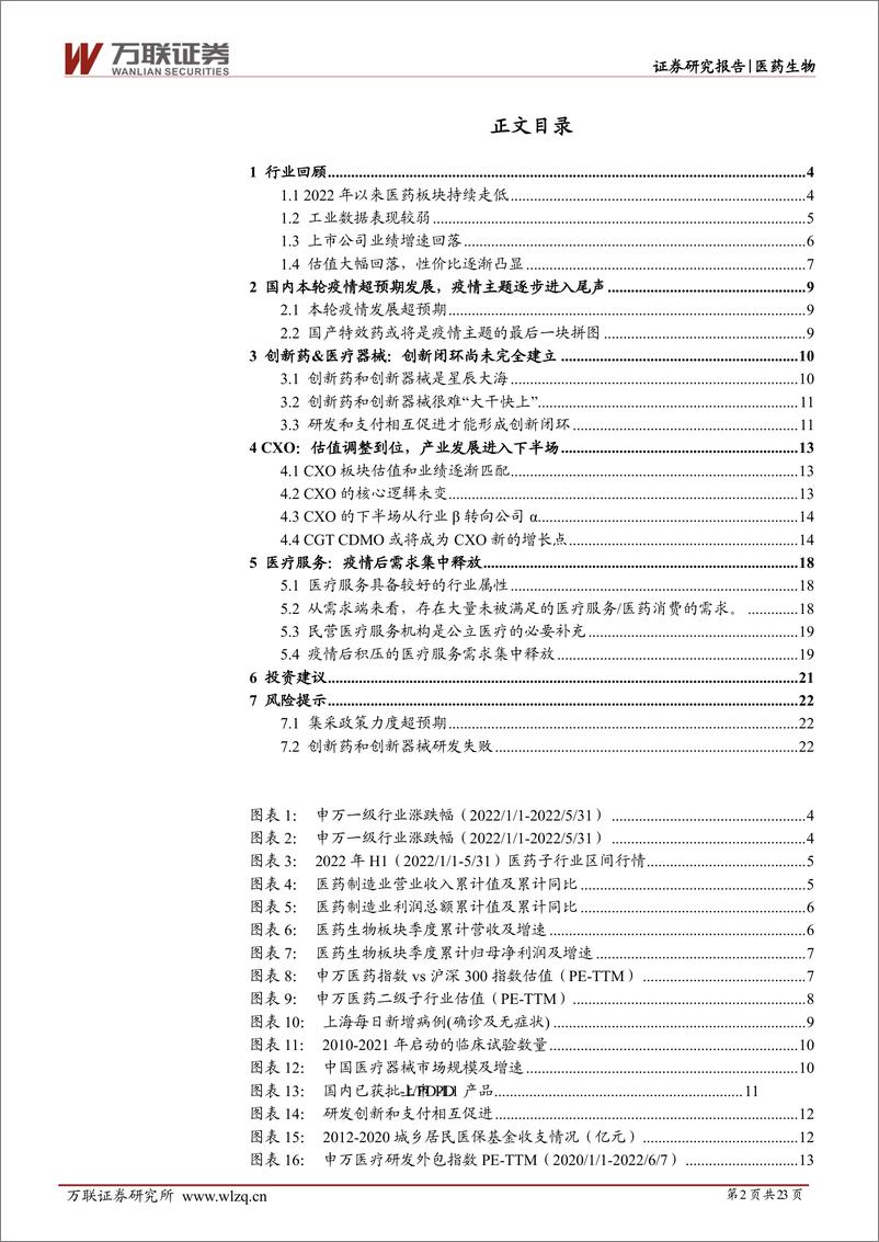 《2022年下半年医药生物行业投资策略报告：疫情逐步控制，关注行业复苏机会-20220608-万联证券-23页》 - 第3页预览图