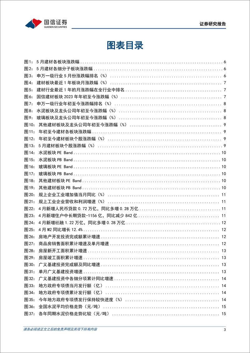 《非金属建材行业2023年6月投资策略：政策预期提升助力估值修复，把握底部布局机会-20230614-国信证券-31页》 - 第4页预览图