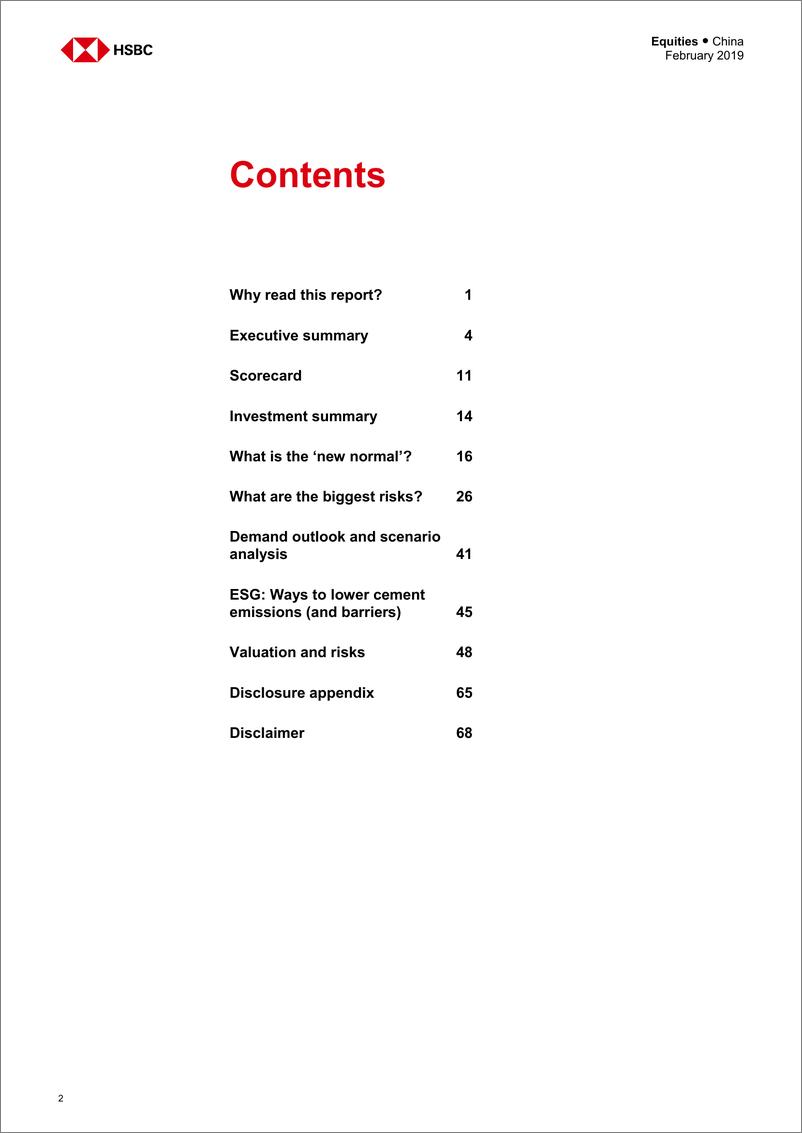 《汇丰银行-中国-水泥行业-中国水泥业：新的盈利周期基础-2019.2-71页》 - 第4页预览图