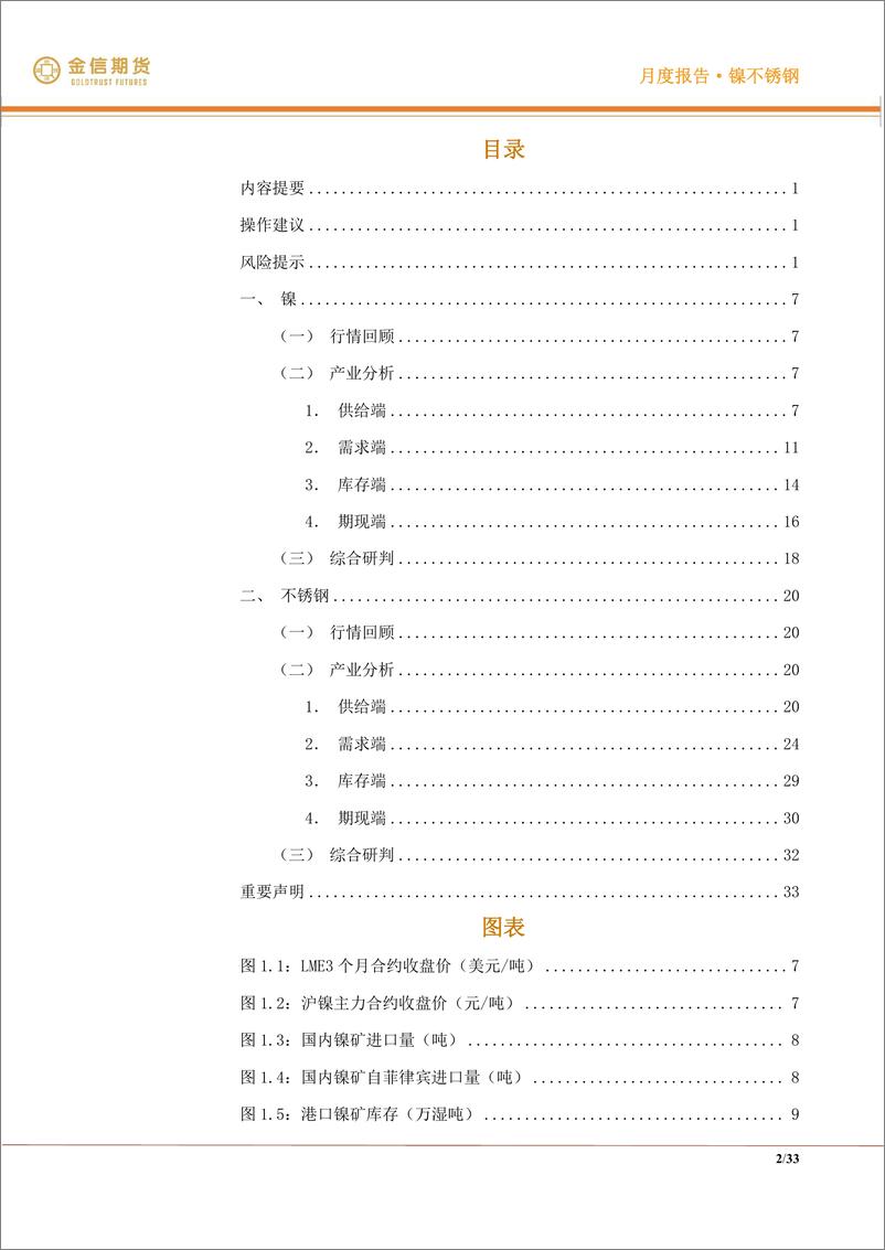 《镍不锈钢·月度报告：供给干扰不断，需求有待验证-20230202-金信期货-33页》 - 第3页预览图