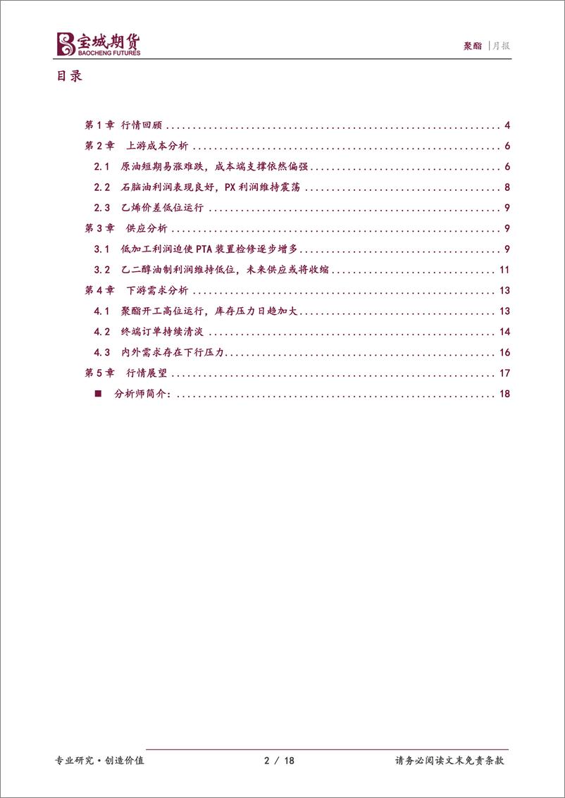 《聚酯季报：成本支撑依然强劲，终端需求难有起色-20220322-宝城期货-18页》 - 第3页预览图