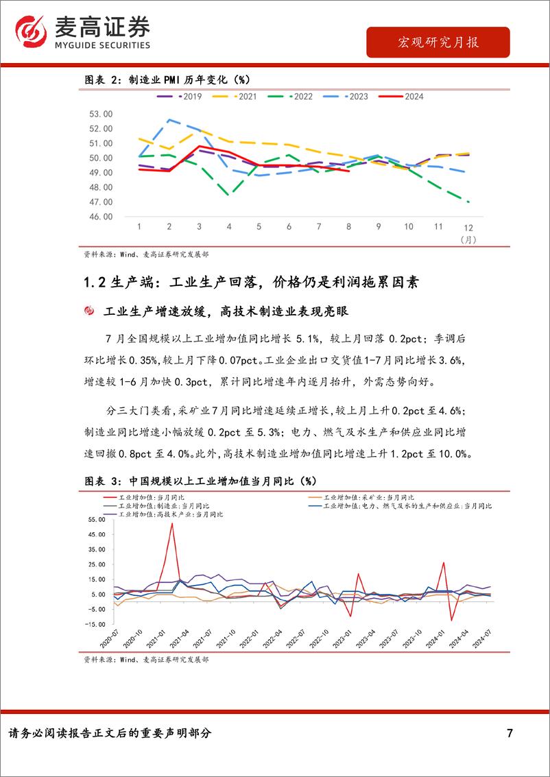 《麦高证券-宏观研究月报：产需两端尚无明显回暖，地产仍在磨底-240905-甬兴证券-25页》 - 第7页预览图