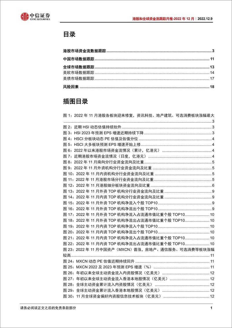 《港股和全球资金流跟踪月报：外资流出趋缓，增配顺周期-20221209-中信证券-22页》 - 第4页预览图