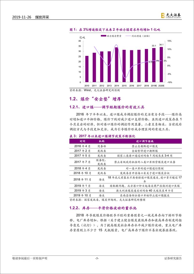 《煤炭行业2020年度投资策略：螺蛳壳里摆“道场”，两条主线来穿越-20191126-光大证券-25页》 - 第6页预览图