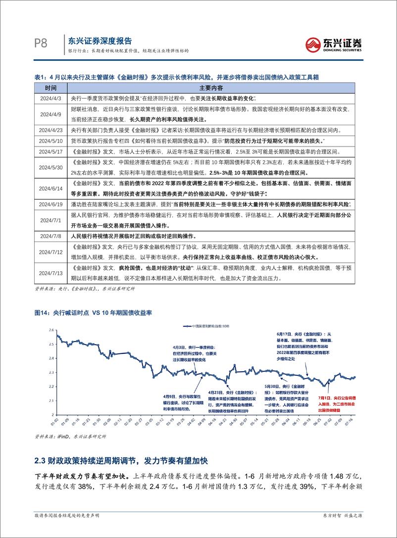 《银行业中期策略：长期看好板块配置价值，短期关注业绩弹性标的-240730-东兴证券-21页》 - 第8页预览图