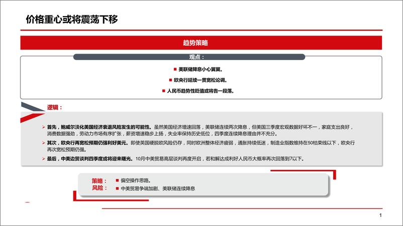 《沪金展望：金价重心或将继续下移-20191016-中信期货-12页》 - 第3页预览图