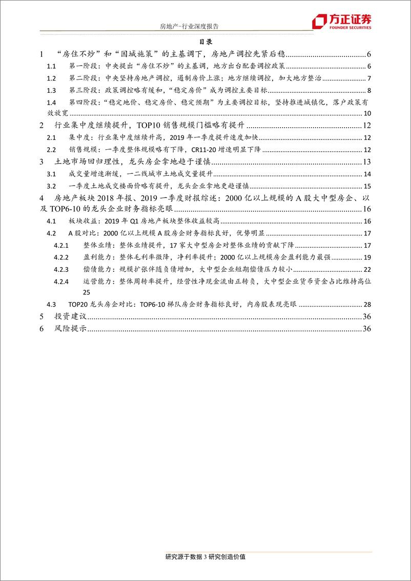 《房地产行业房企2018年年报及2019年一季报综述：从政策、财报、市场等多维度剖析房企-20190526-方正证券-37页》 - 第4页预览图