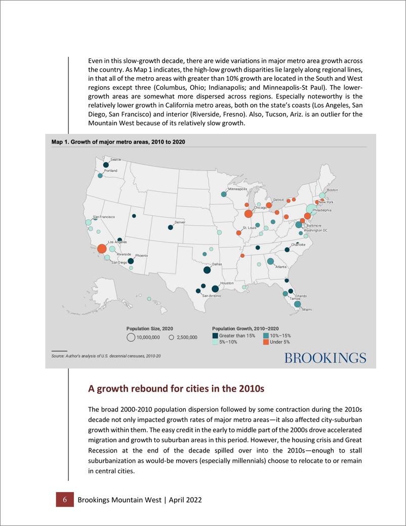 《布鲁金斯学会-美国最大大都会地区的增长、多样性、隔离和老龄化：2020年人口普查概况（英）-2022.5-32页》 - 第8页预览图