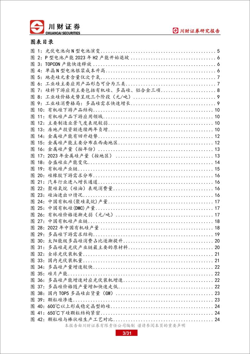 《光伏原材料系列专题研究报告-多晶硅贡献工业硅核心增量-颗粒硅异军突起-川财证券》 - 第3页预览图