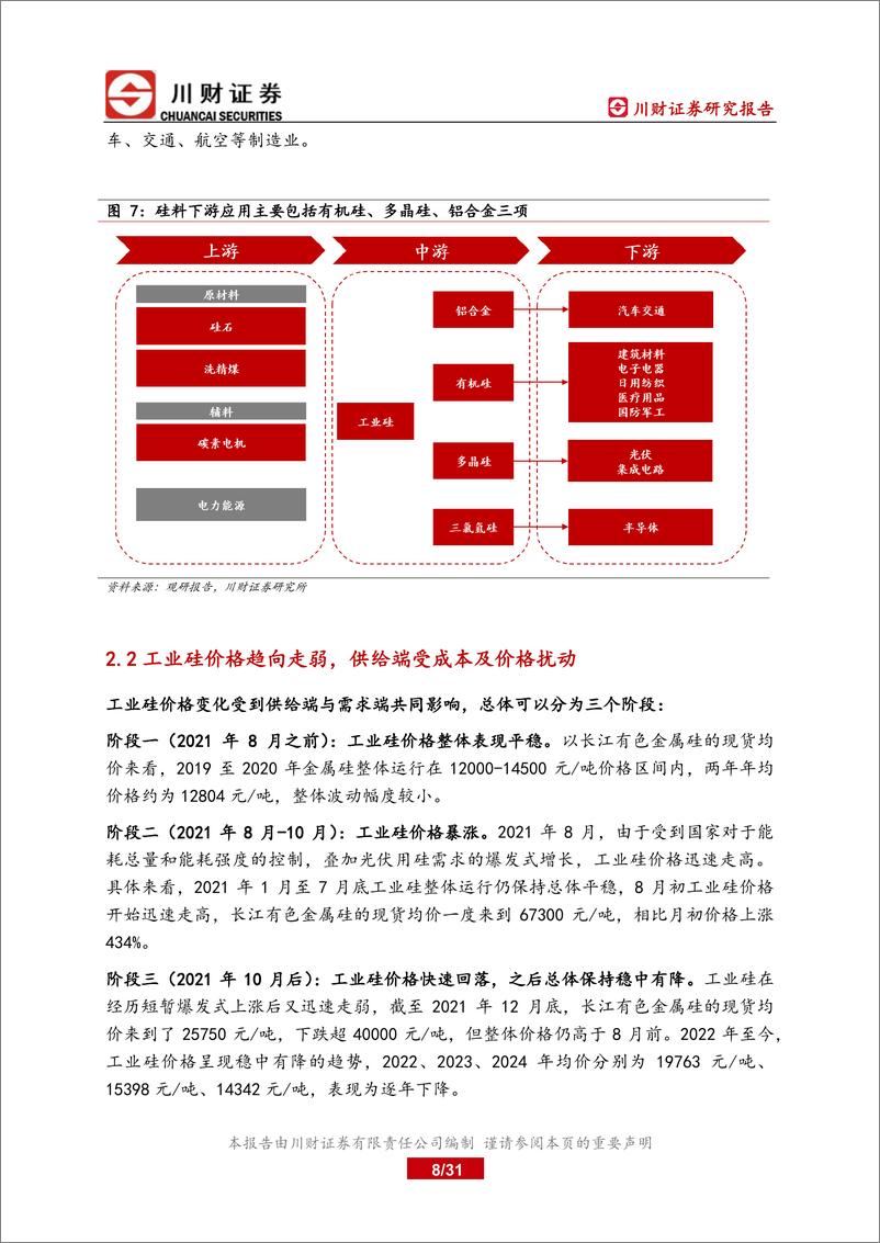 《光伏原材料系列专题研究报告-多晶硅贡献工业硅核心增量-颗粒硅异军突起-川财证券》 - 第8页预览图