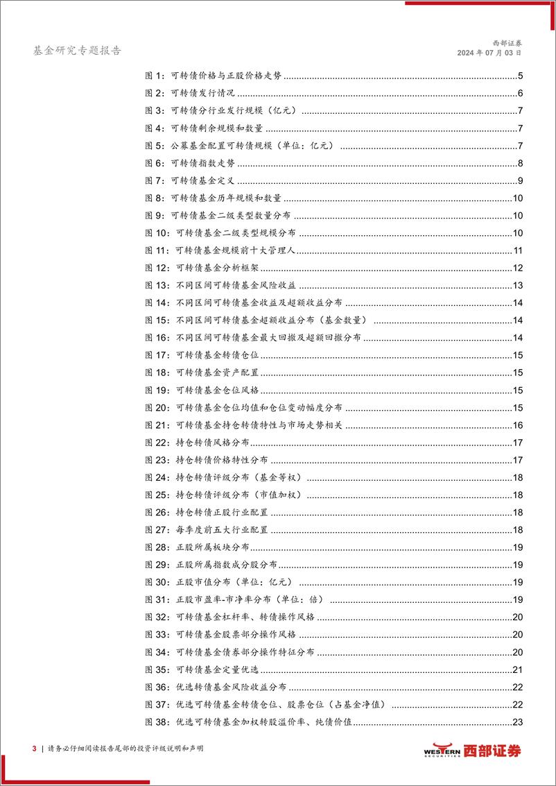 《可转债基金专题研究(一)：基于持仓特征的可转债基金风格刻画-240703-西部证券-26页》 - 第3页预览图