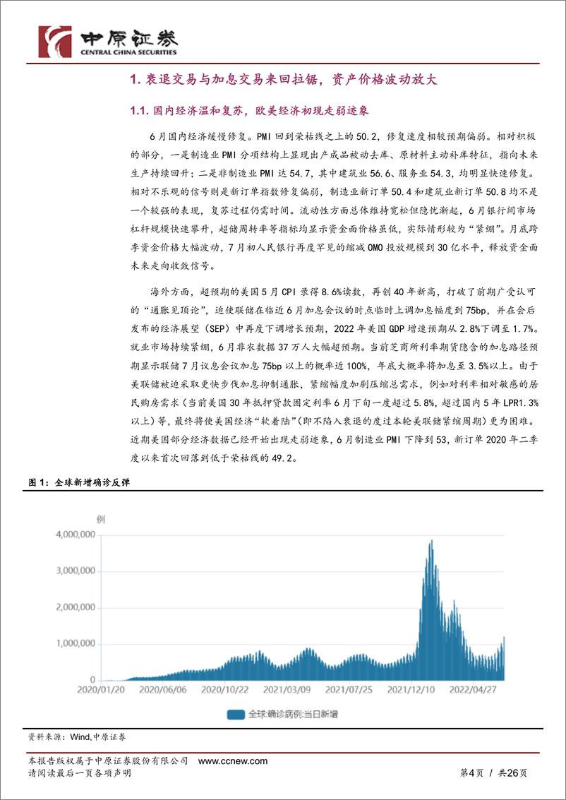 《大类资产配置专题：资产价格波动放大，推荐战术性防御-20220713-中原证券-26页》 - 第5页预览图