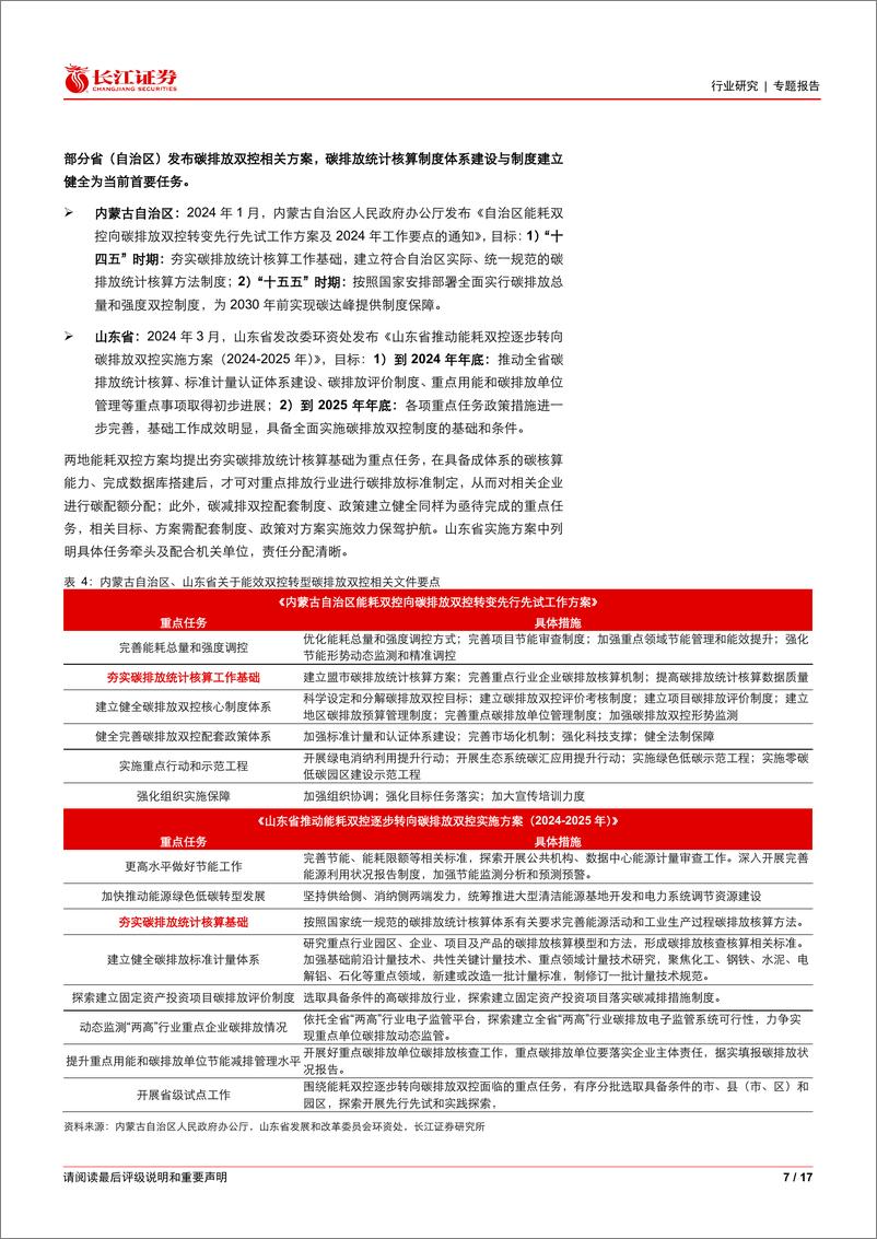 《环保行业双碳跟踪：国务院加快构建碳排放双控制度体系，配额、CCER、绿证并进-240805-长江证券-17页》 - 第7页预览图