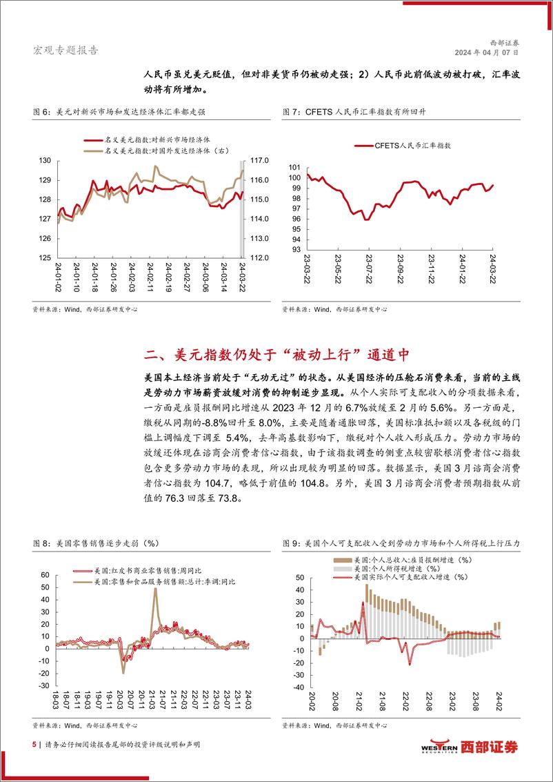 《大类资产观察系列：美元被动抬升将有所延续-240407-西部证券-10页》 - 第5页预览图