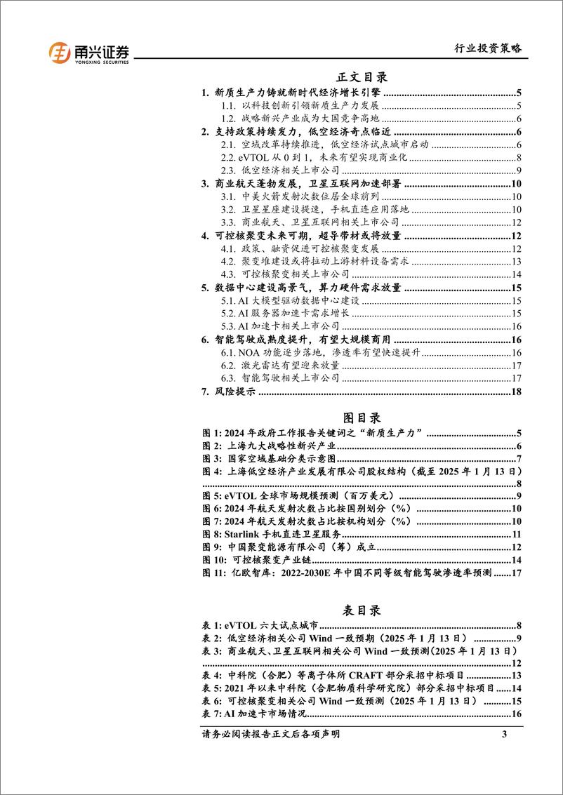 《新兴产业2025年投资策略：驾驭新质生产力，穿越产业周期-250114-甬兴证券-20页》 - 第3页预览图