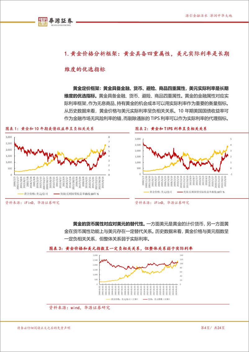 《黄金行业深度报告：新旧范式共振，降息预期下持续看好黄金板块配置机会-240807-华源证券-24页》 - 第4页预览图