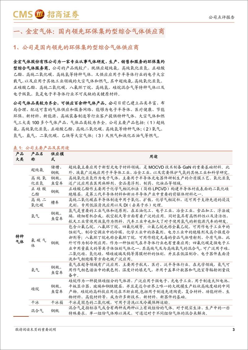 《金宏气体(688106)业绩短期承压，综合型气体公司未来可期-241030-招商证券-16页》 - 第3页预览图