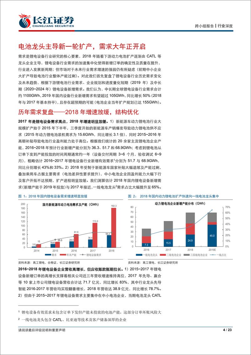 《锂电设备行业深度：需求大年开启，龙头加速出海-20190403-长江证券-23页》 - 第5页预览图