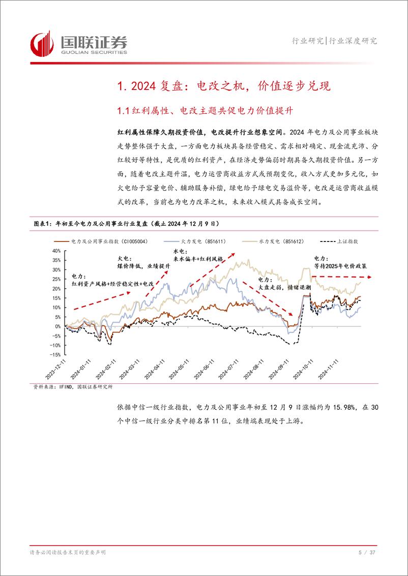 《电力行业2025年度投资策略：从并购重组与区域差异化中寻求新机遇-241229-国联证券-38页》 - 第6页预览图