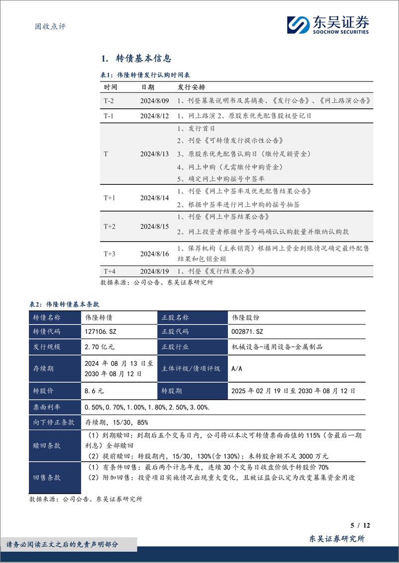 《固收点评：伟隆转债，面向全球的智慧排水阀门制造商-240813-东吴证券-12页》 - 第5页预览图