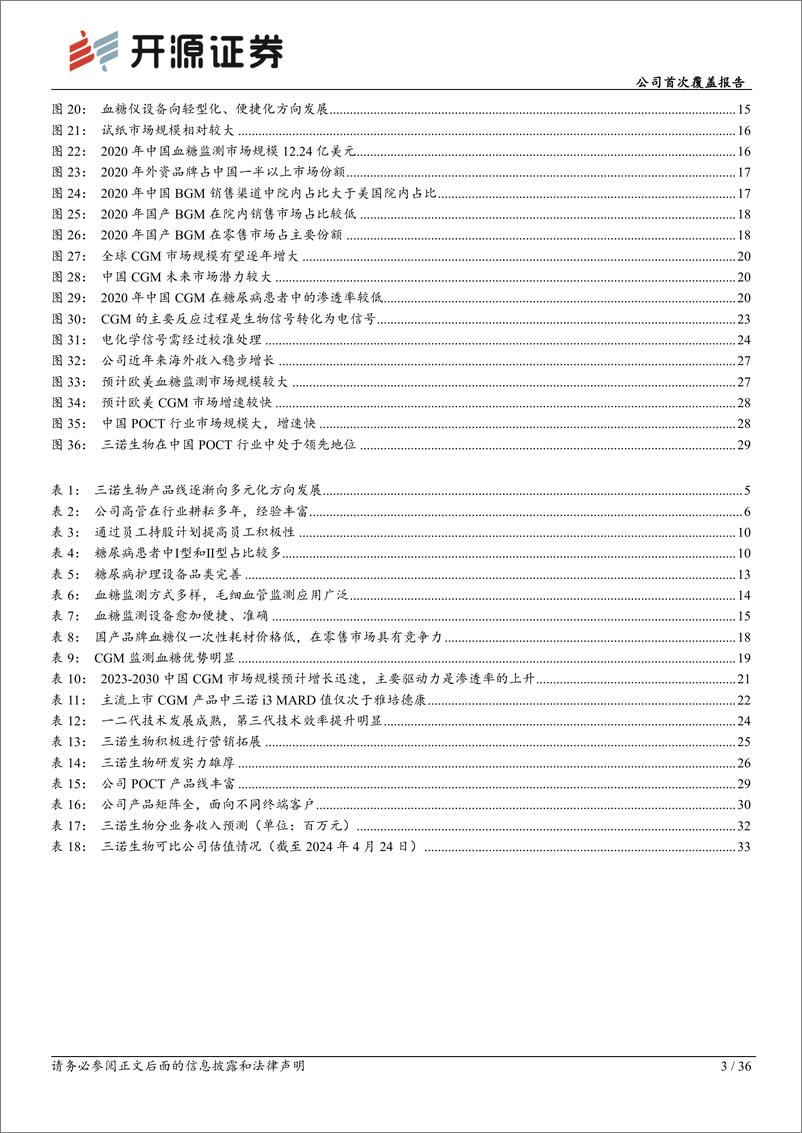 《开源证券-三诺生物-300298-公司首次覆盖报告：血糖监测龙头强势登陆CGM市场，POCT业务延伸打造平台型公司》 - 第3页预览图